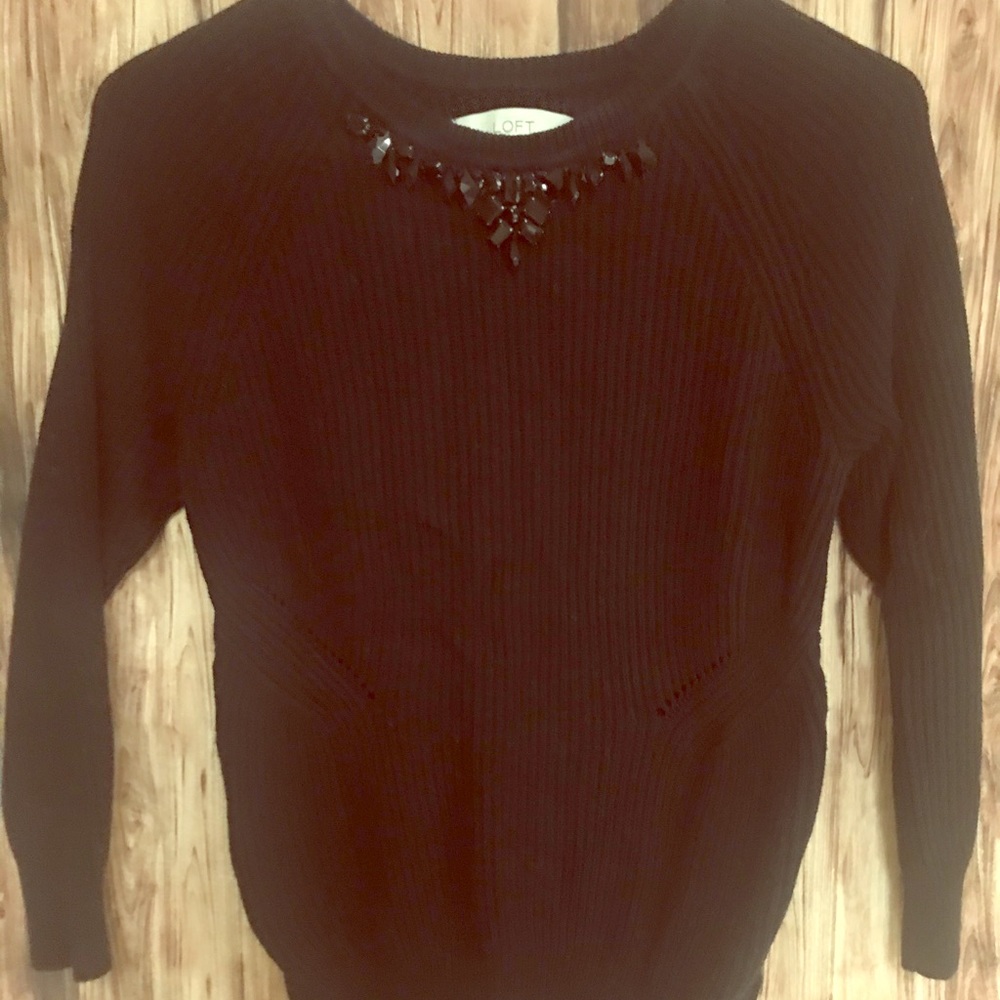 Loft beaded neckline sweater